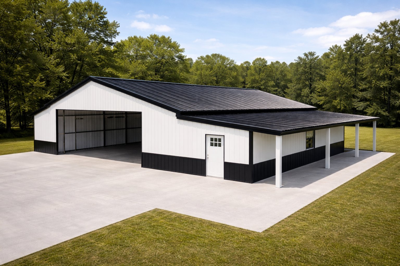 Large custom metal building installed by Caney Creek Steel
